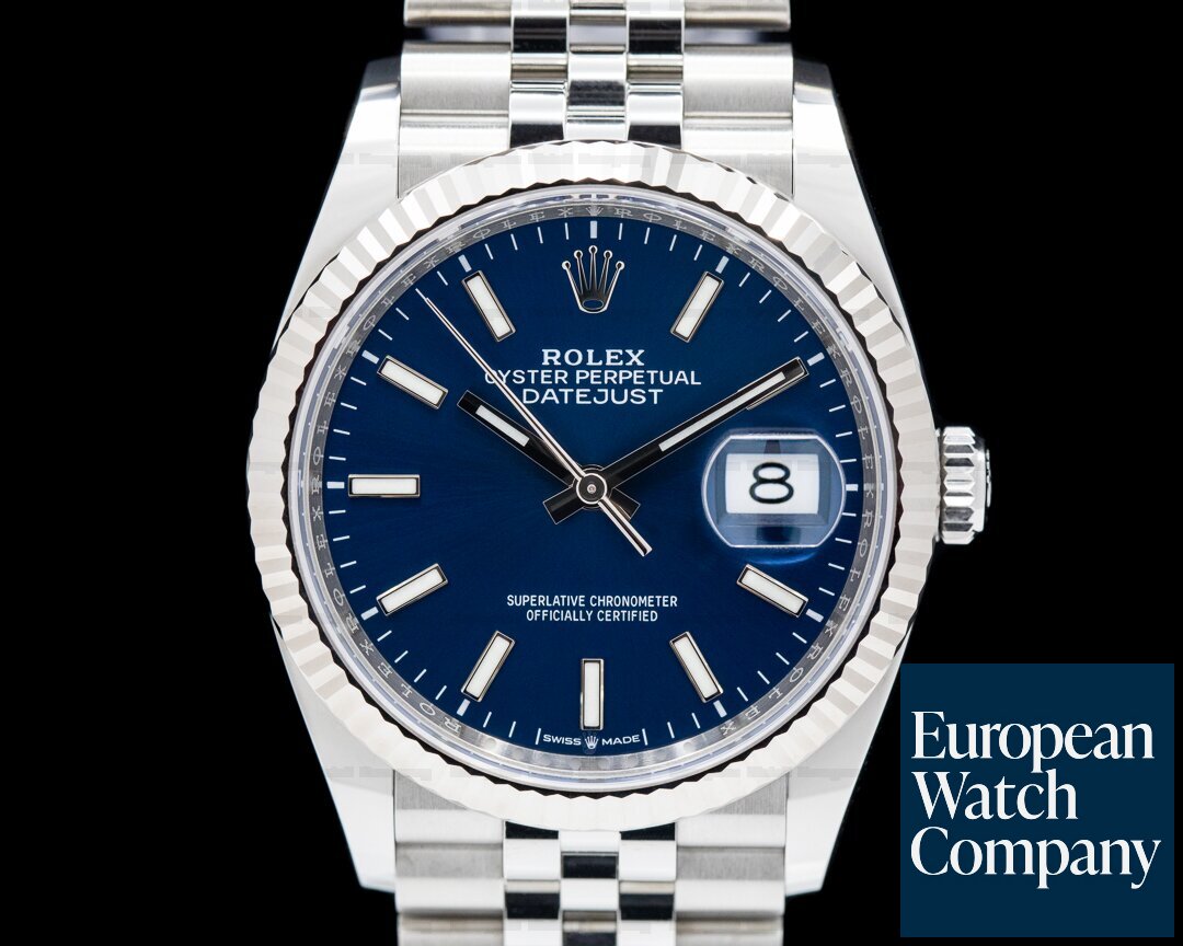 Rolex Datejust Blue Stick Dial / Jubilee Bracelet 2022 Ref. 126234