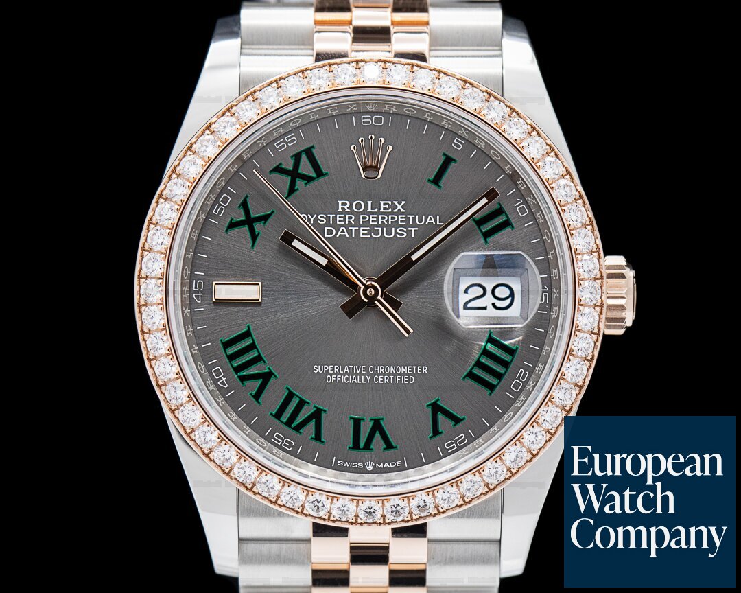 Rolex 126281 Datejust 126281 Wimbledon Dial SS/RG Diamonds 2021