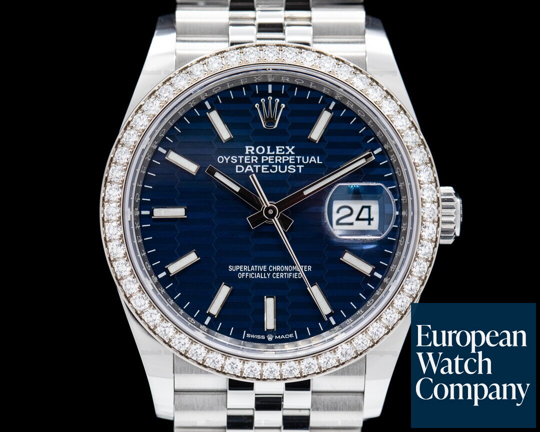 Rolex Datejust 126284 Blue Motif Dial / Diamonds 2022 Ref. 126284