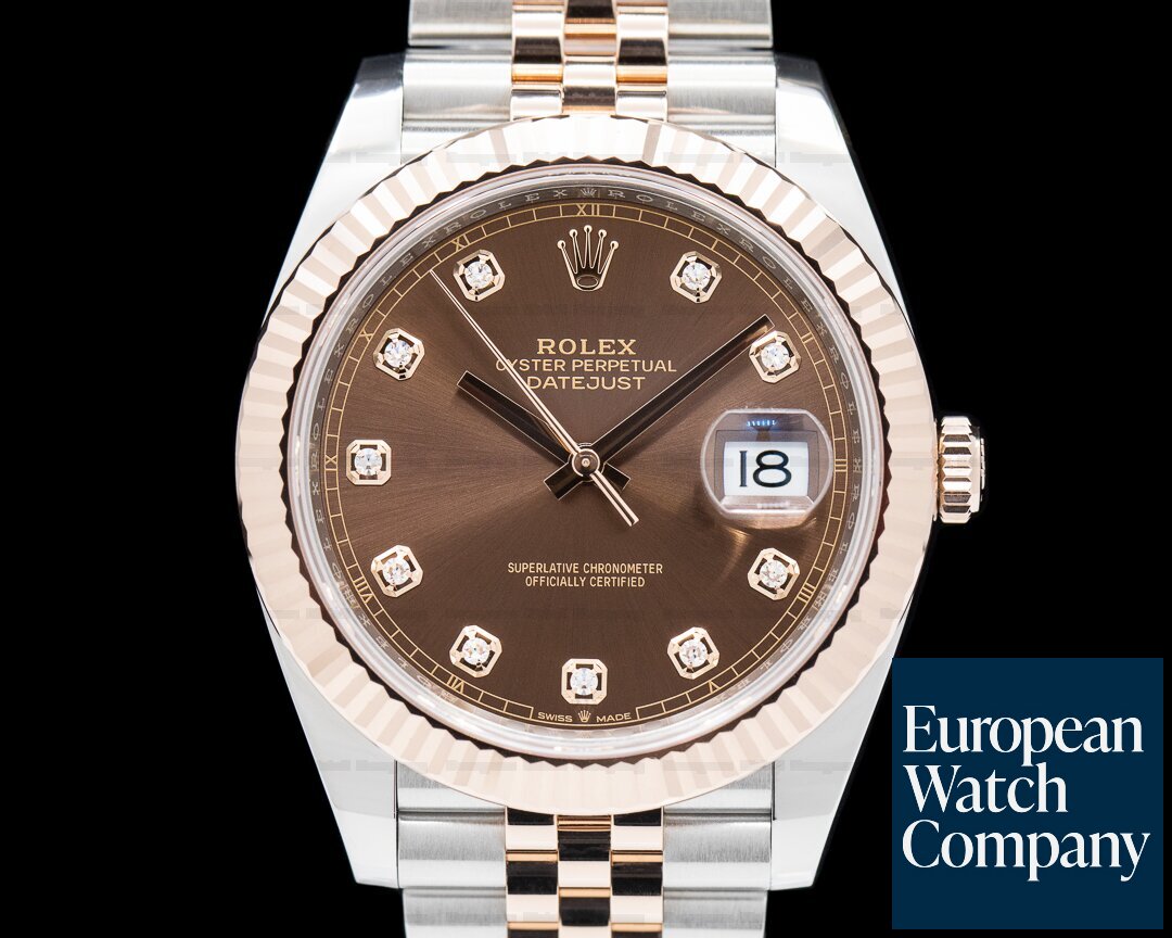 Rolex Datejust 41 126331 Chocolate Brown Diamond Dial 18K Rose / SS 2022 Ref. 126331