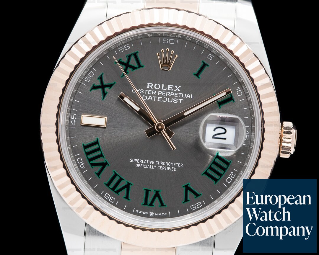 Rolex Datejust 41 Wimbledon 18k Everose/SS 2022 Ref. 126331