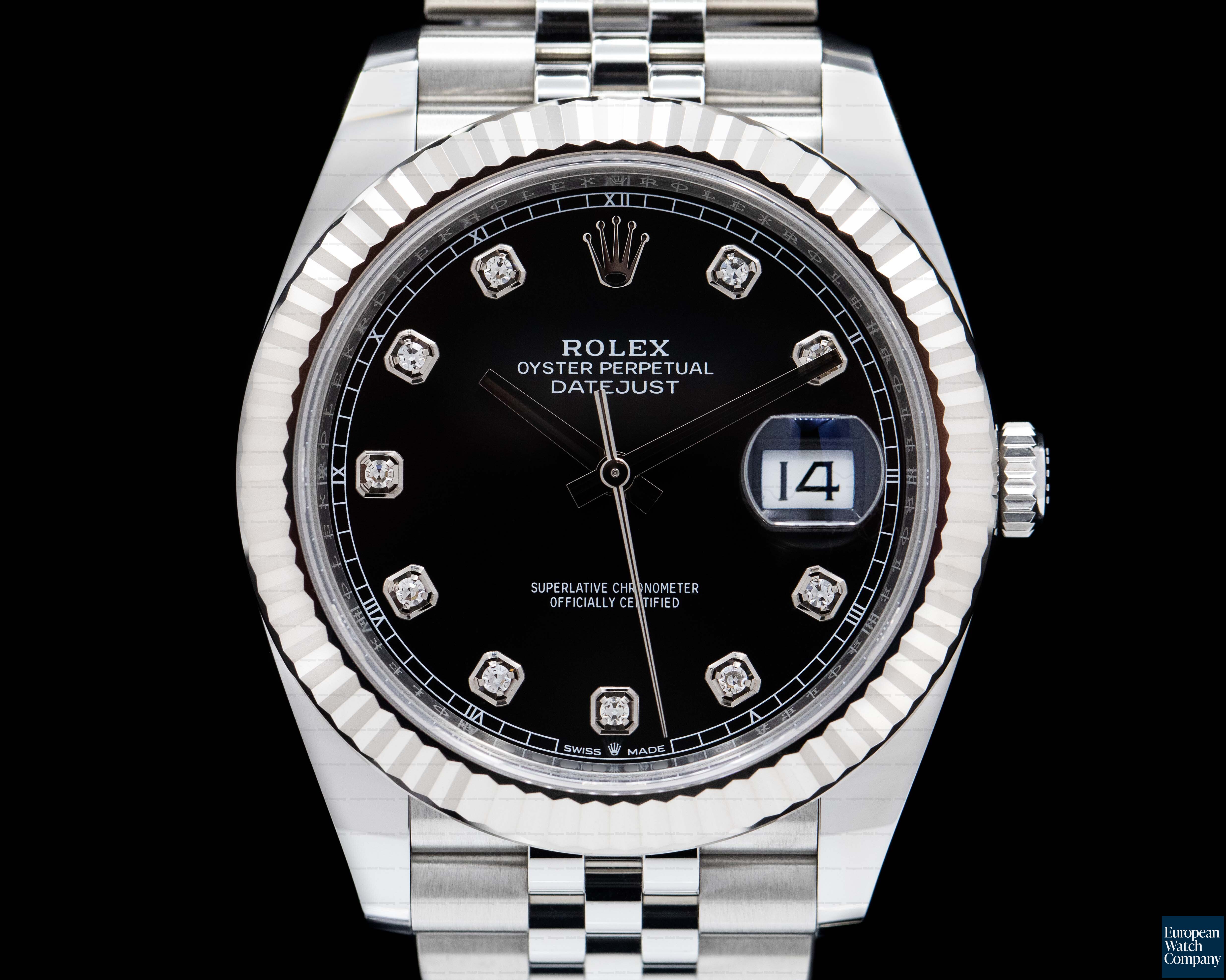 Rolex Datejust 41 Black Diamond Dial SS 2020 Ref. 126334