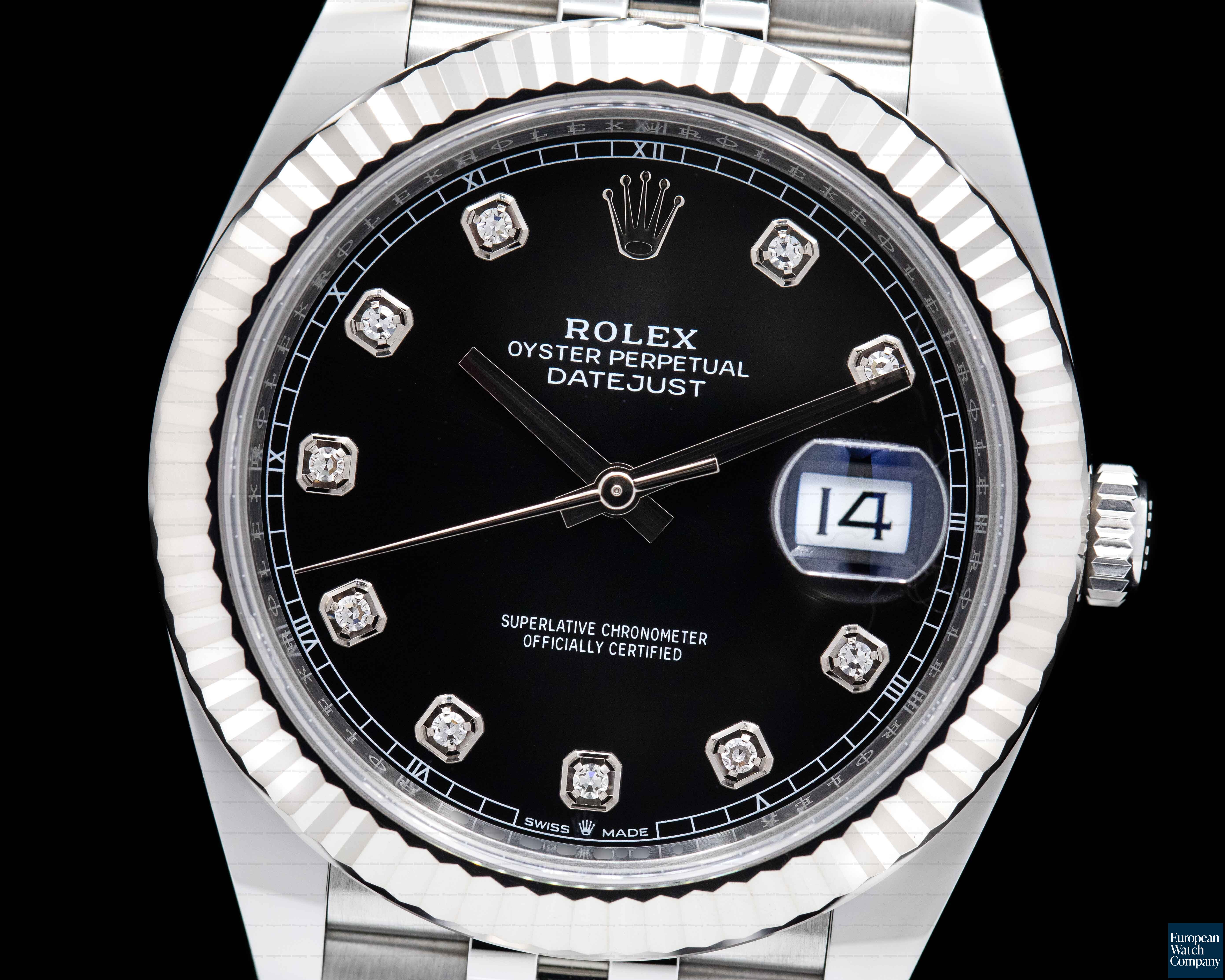 Rolex Datejust 41 Black Diamond Dial SS 2020 Ref. 126334