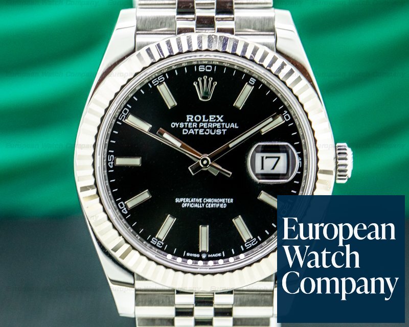 Rolex Datejust 41 Black Stick Dial SS / Jubilee Ref. 126334