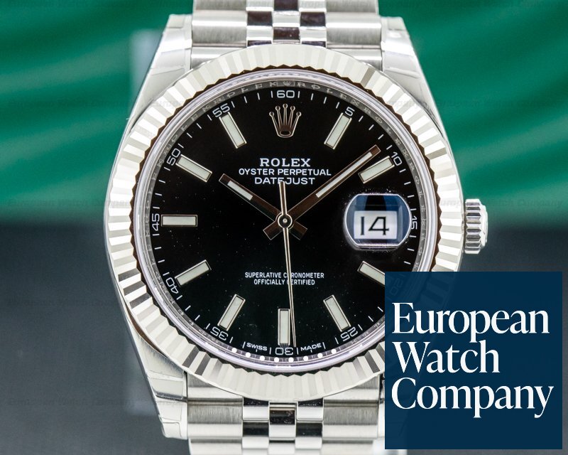 Rolex Datejust 41 Black Stick Dial SS / Jubilee UNWORN Ref. 126334