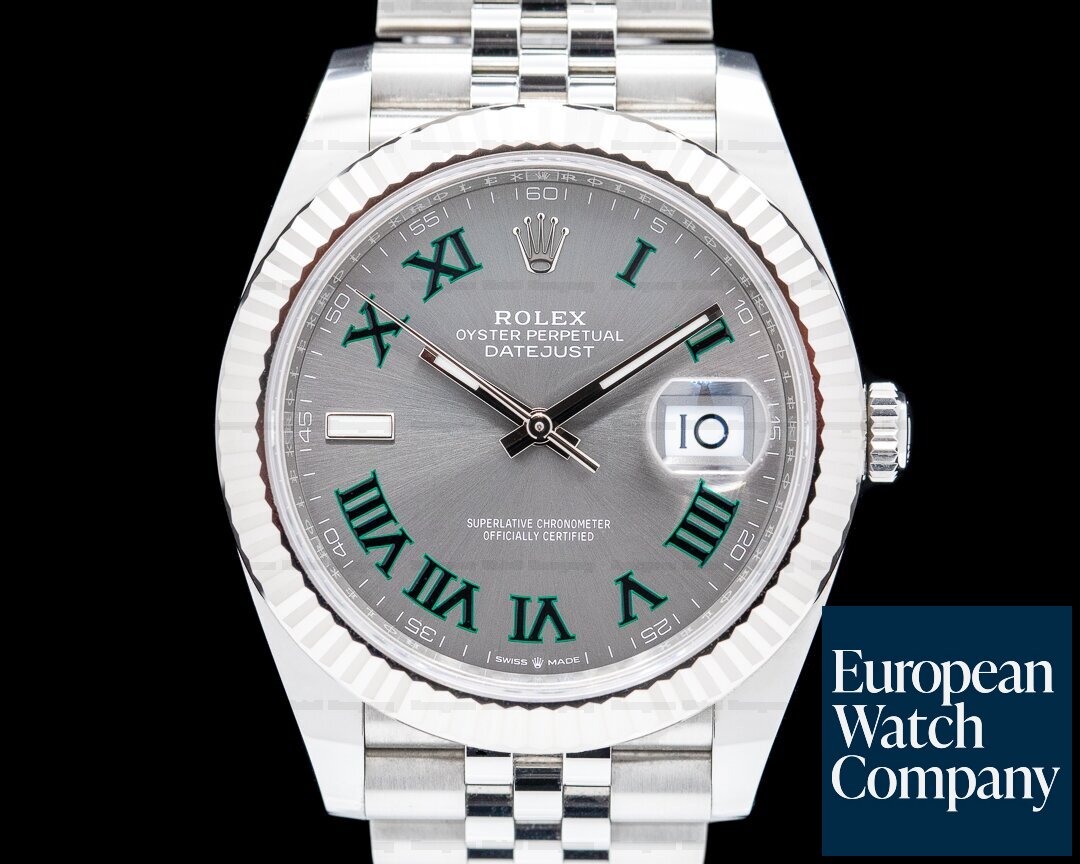 Rolex Datejust 41 Rhodium Wimbledon Dial Jubilee 2021 Ref. 126334