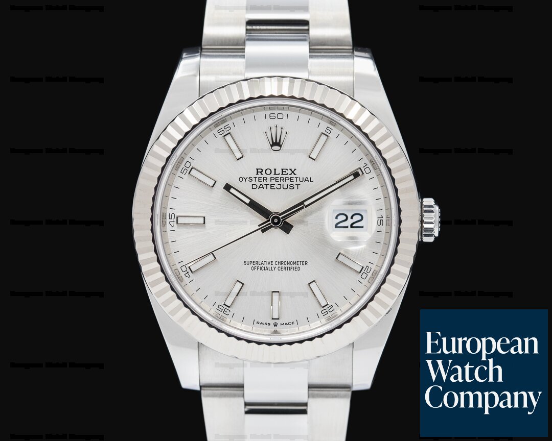 Rolex 126334 Datejust 41 Silver Stick Dial SS / Oyster