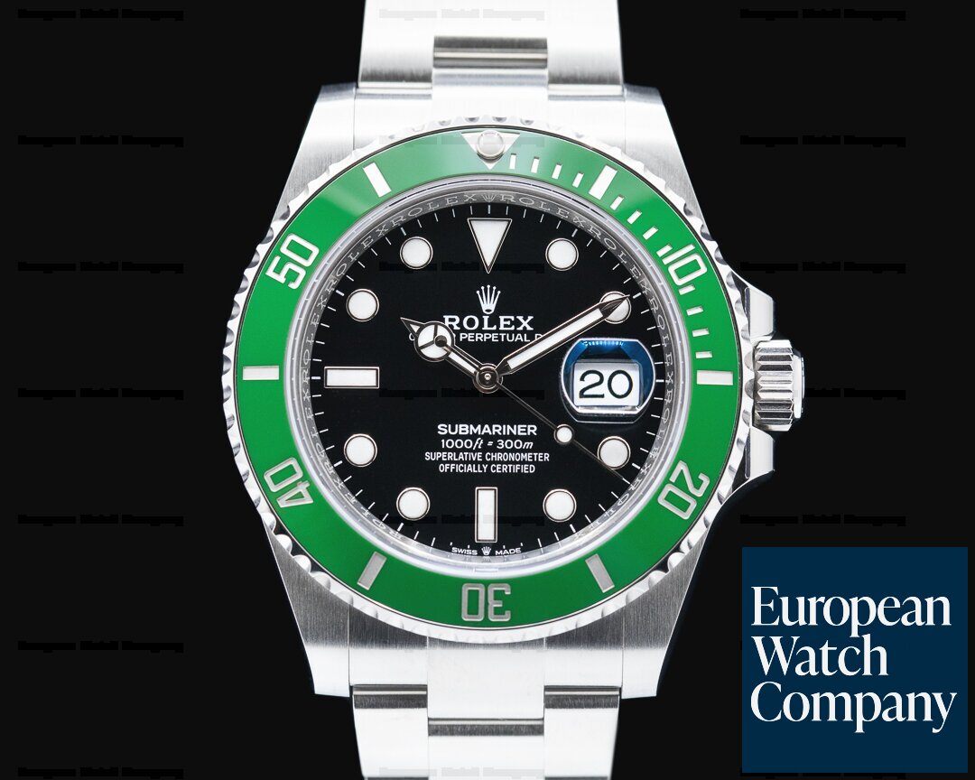 Rolex 2023 UNWORN Kermit Green Bezel 126610LV Submariner Date Stainless  Steel Ceramic 41mm
