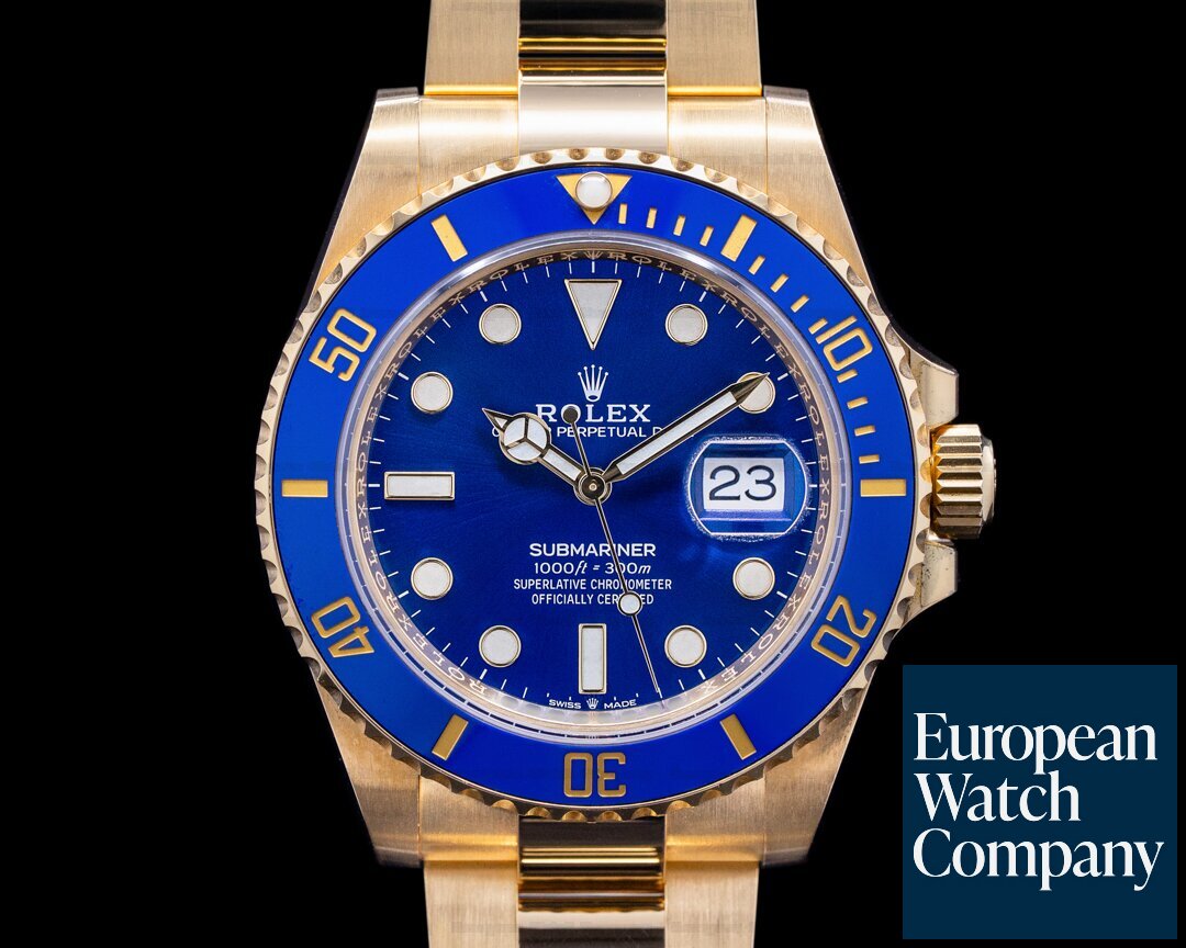 Rolex 126618LB Submariner 126618 18K Yellow Gold Blue Dial 2020