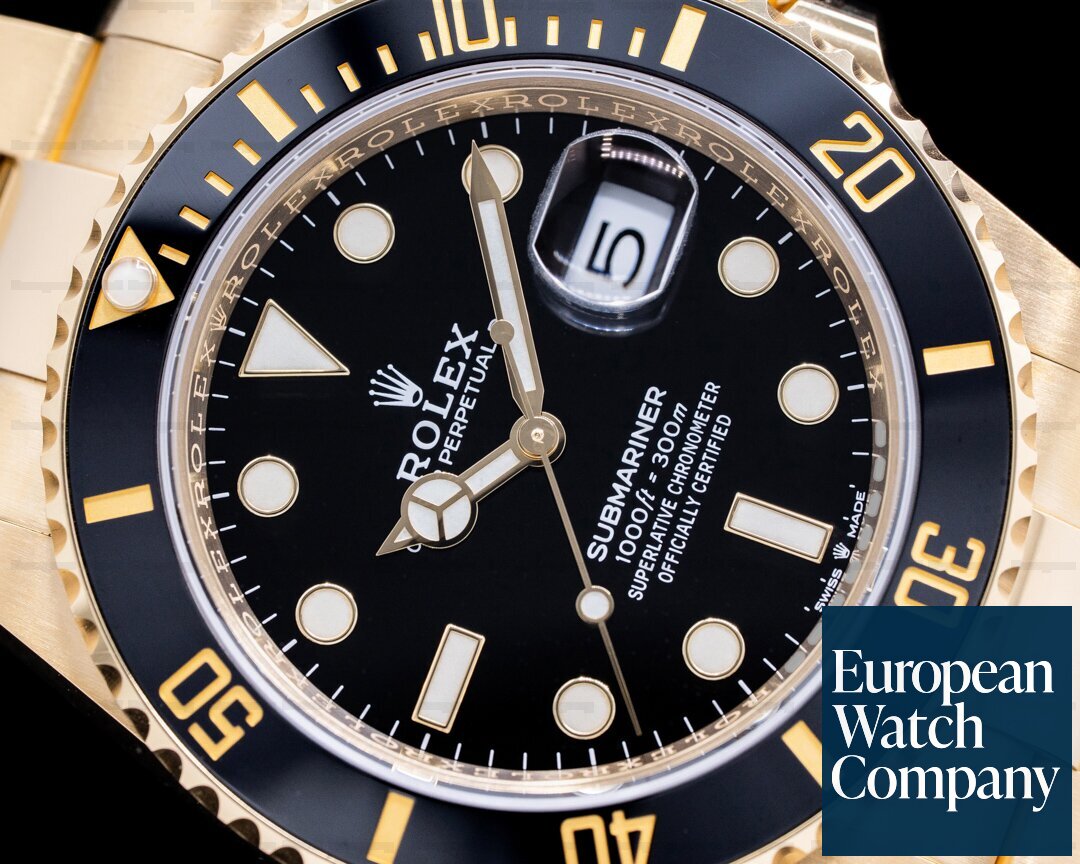 Rolex 126618LN Submariner 126618 18K Yellow Gold Black Dial 2021 (47138 ...