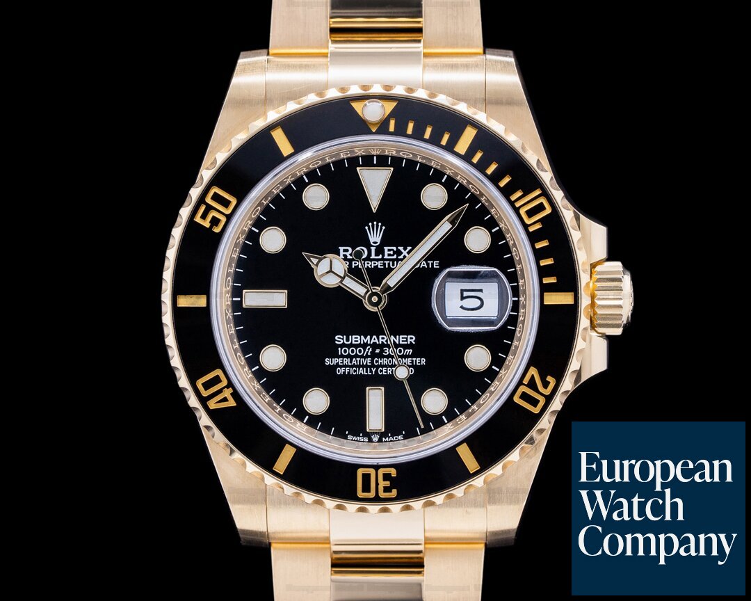 Rolex Submariner 41mm 126618LN Yellow Gold Black Dial