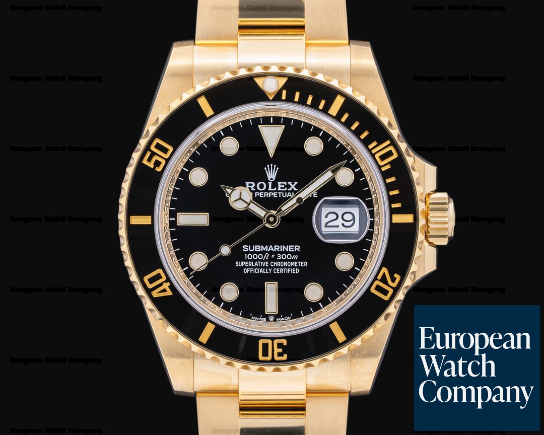Rolex 126618LN Submariner 126618 18K Yellow Gold Black Dial 