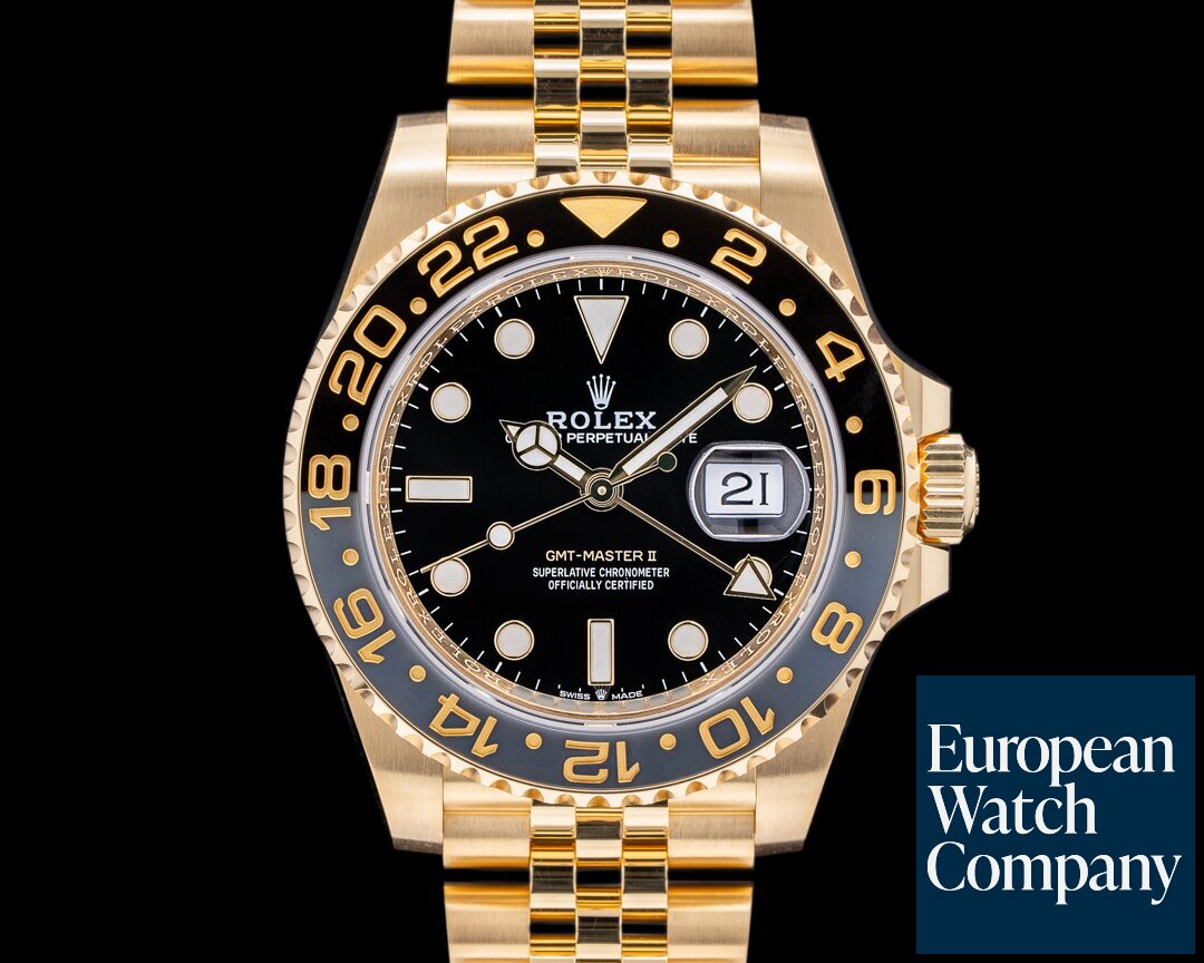 Rolex 126718GRNR GMT Master II 126718 18K Yellow Gold UNWORN