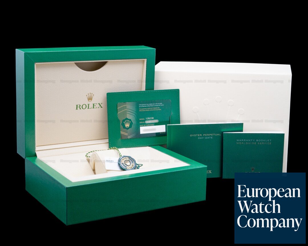 Rolex Day Date President 128238 Green Ombre Fume Diamond Dial 2022 UNWORN Ref. 128238