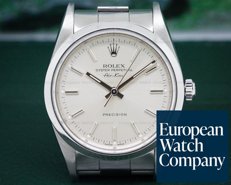 Rolex Oyster Perpetual Air King SS Silver Stick Ref. 14000M