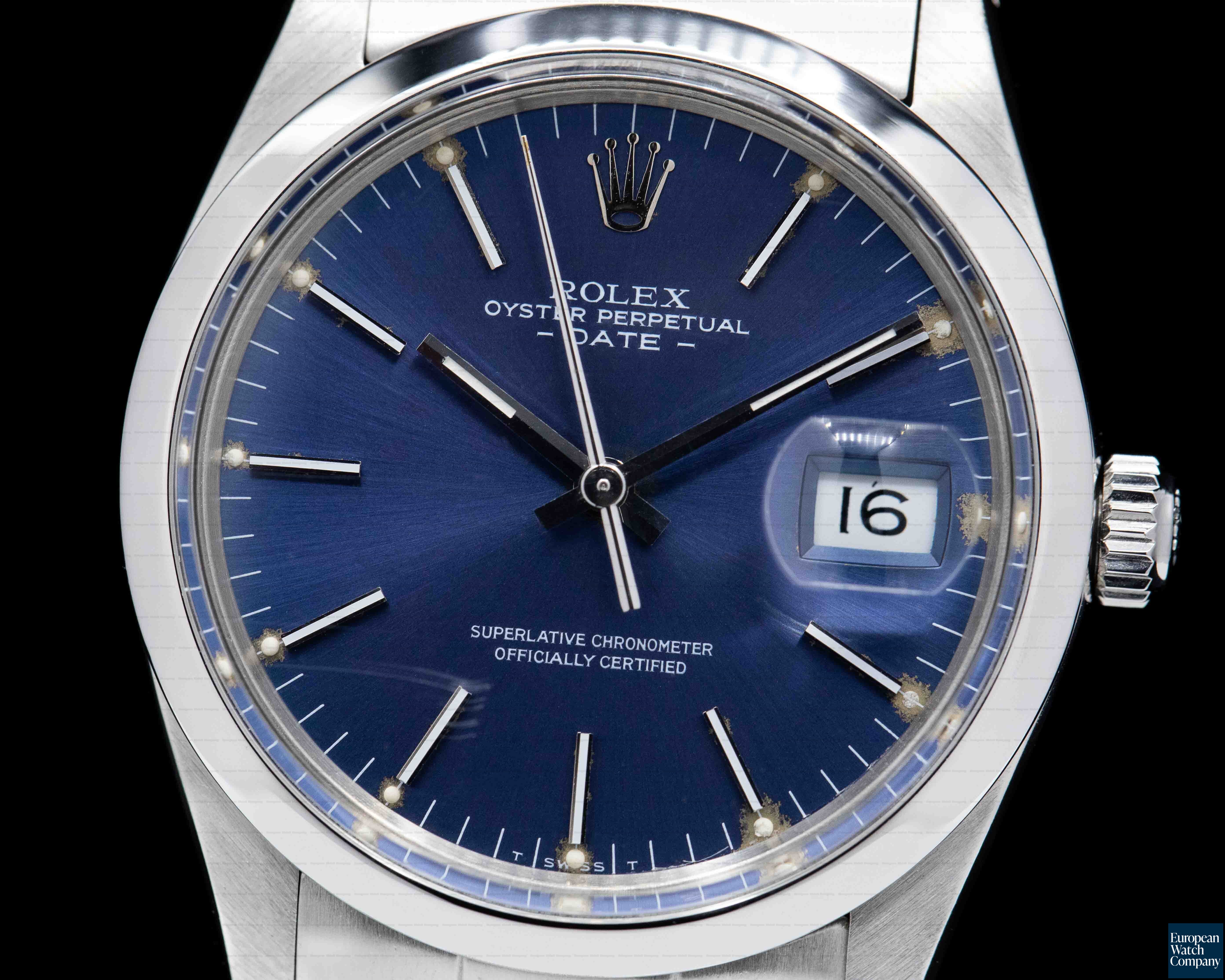15000 Date SS/SS Blue 1987 (40616) | European Watch Co.