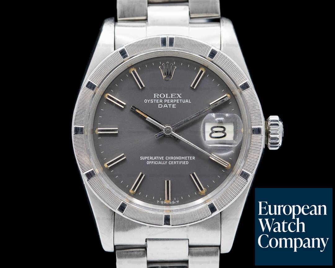 Rolex Oyster Perpetual Date Gray Stick Dial SS / Oyster Circa 1975 Ref. 1501