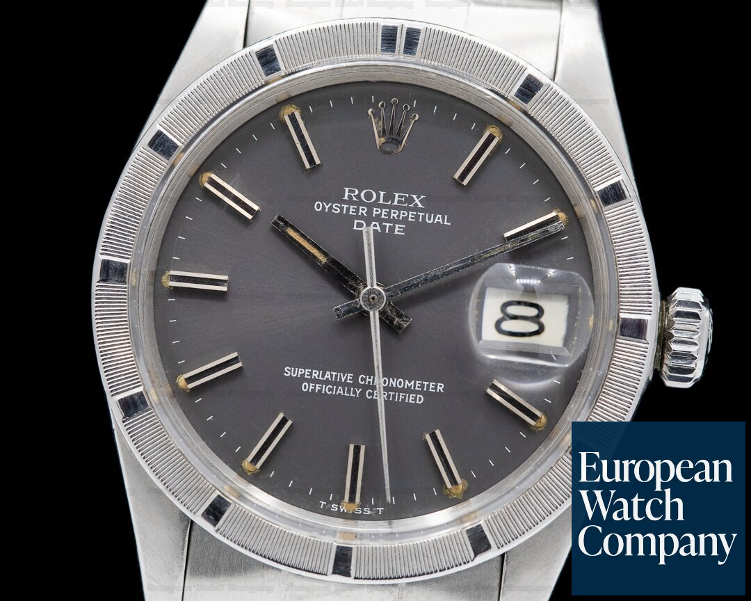 Rolex Oyster Perpetual Date Gray Stick Dial SS / Oyster Circa 1975 Ref. 1501