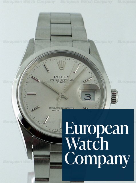 Rolex Date Silver Dial SS/SS Ref. 15200