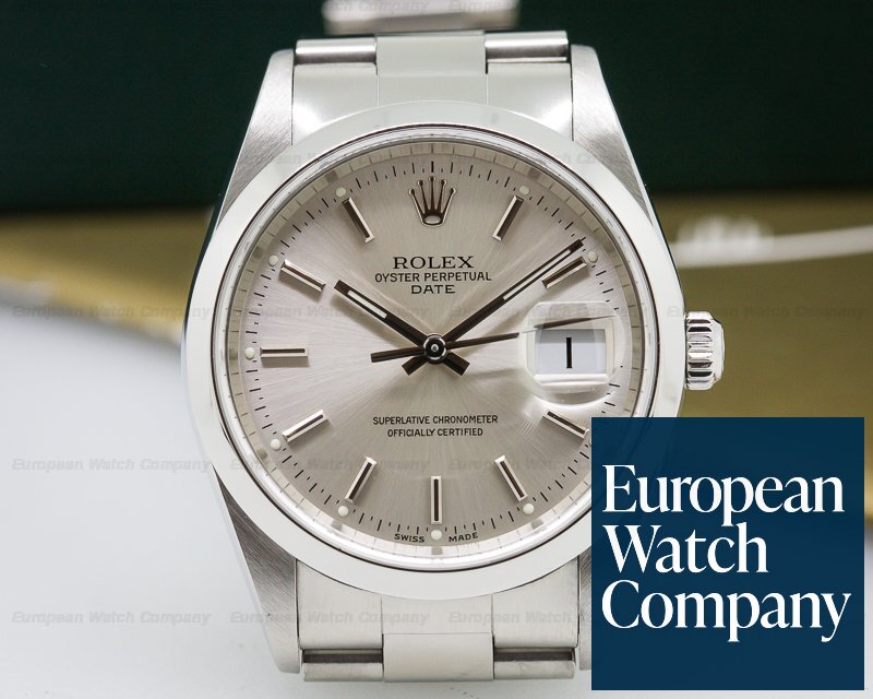 Rolex Oyster Perpetual Date Silver Dial SS ALMOST NOS Ref. 15200