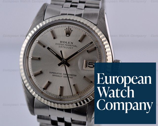 Rolex Oyster Perpetual Datejust SS Silver Dial Circa 1970 35MM Ref. 1601