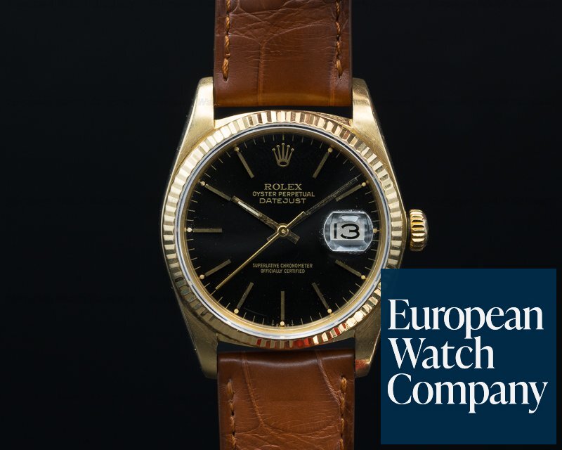 Rolex Datejust 18k Yellow Gold / Black Dial Ref. 16018