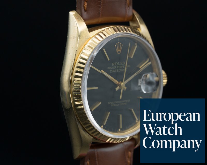 Rolex Datejust 18k Yellow Gold / Black Dial Ref. 16018