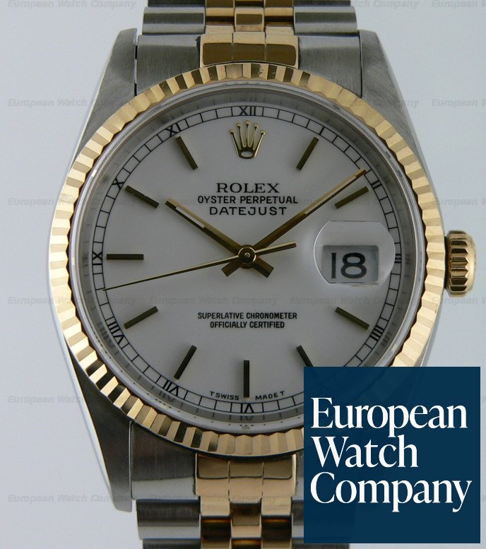 Rolex Datejust 2T White Dial Jubilee (1995) Ref. 16233