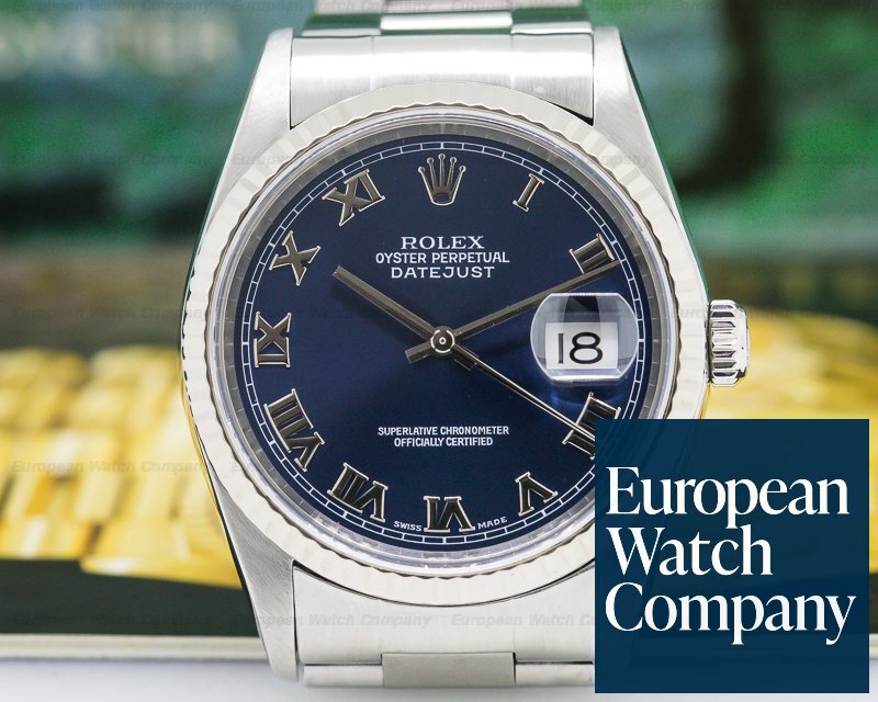 Rolex Datejust Blue Roman Dial SS Ref. 16234