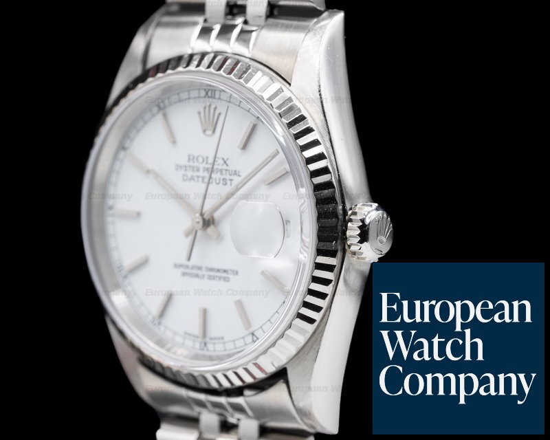 Rolex Datejust White Stick Dial SS / SS Ref. 16234
