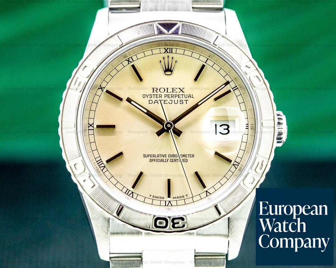 Rolex 16264 Datejust Turn-O-Graph SS Silver Dial FULL SET    