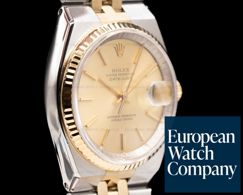 Rolex Datejust Champagne Dial SS/14K Yellow Gold 1970s RARE Ref. 1630