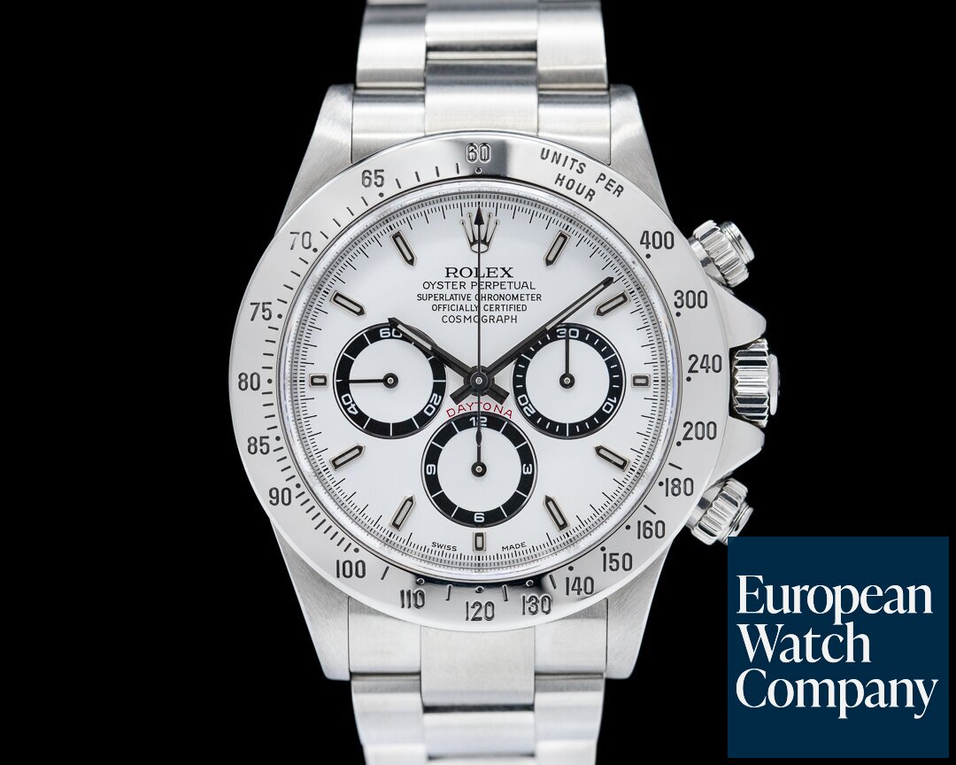 Rolex 16520 Daytona 16520 White Dial SS A-Serial BOX & PAPERS