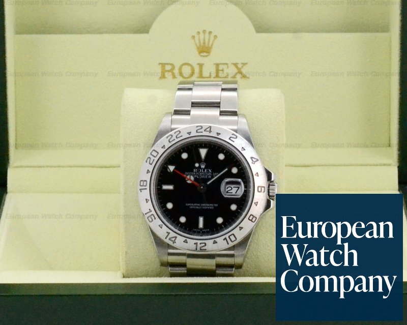 Rolex 16570 Explorer II SS Black Dial 