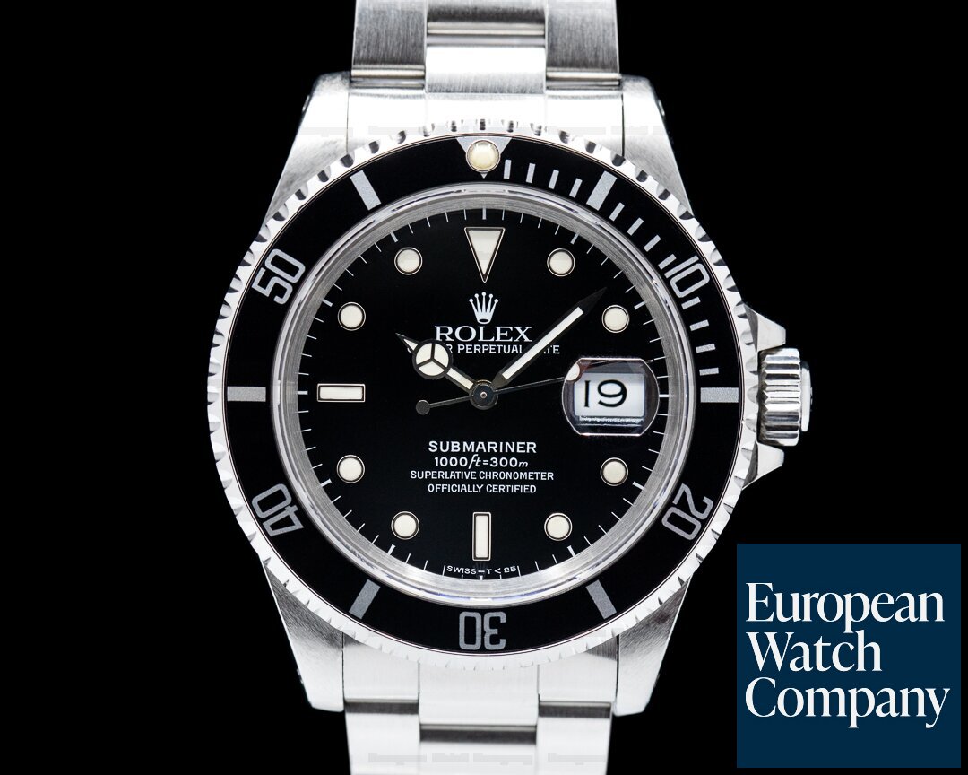 Rolex Submariner 16610 Date SS Circa 1992 BOX & PAPERS Ref. 16610