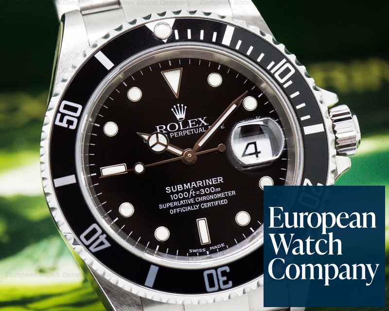 Rolex Submariner Date SS NEW OLD STOCK Complete Collector Quality Ref. 16610