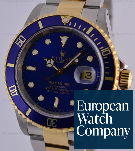 Rolex 16613 Submariner 2 Tone Blue Dial Y Series (2003)