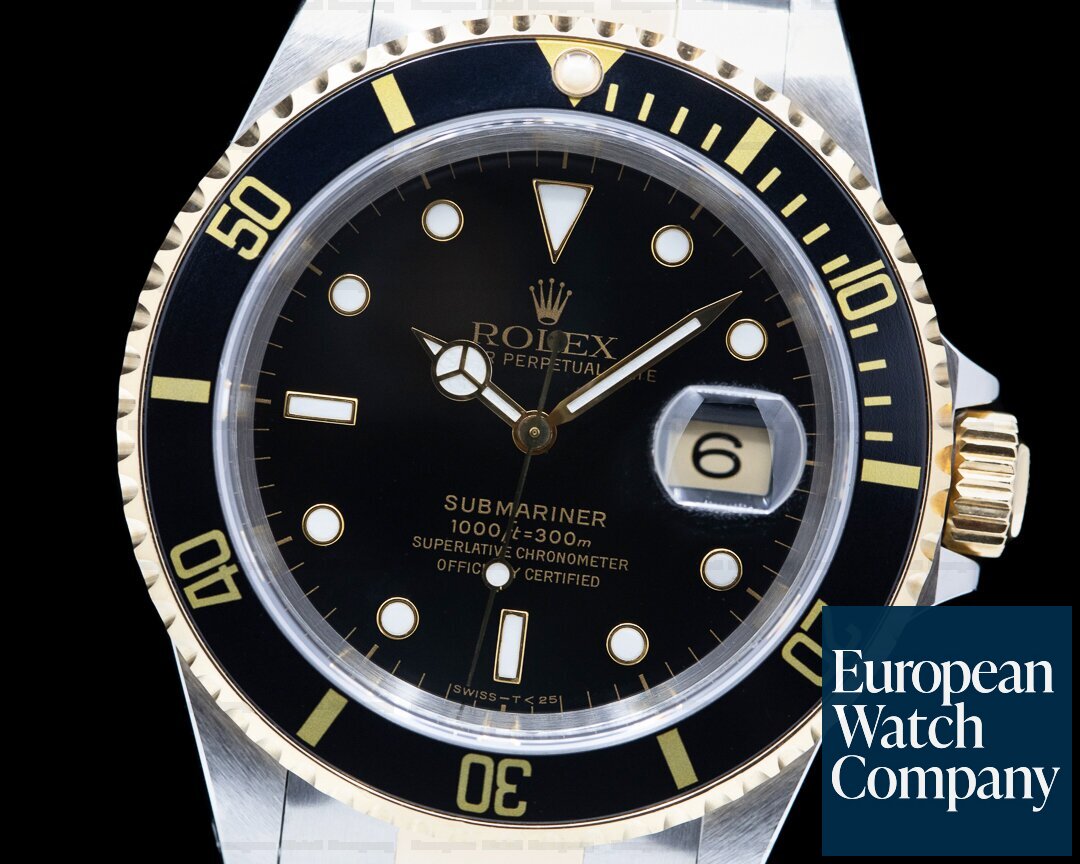 Rolex Submariner Black Dial SS/18K Box & Papers 1999 Ref. 16613
