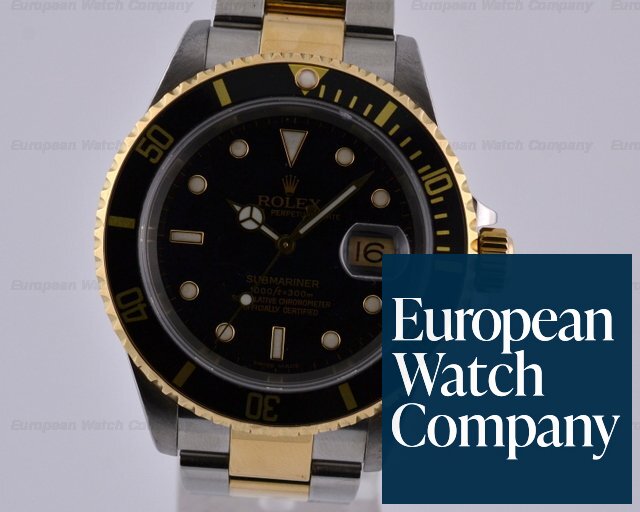 Rolex Submariner SS / 18K Yellow Gold Black Dial P Series (2001) Ref. 16613