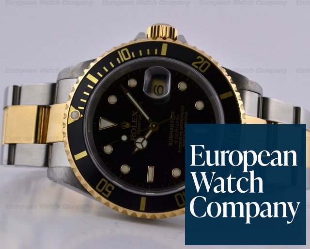 Rolex Submariner SS / 18K Yellow Gold Black Dial P Series (2001) Ref. 16613