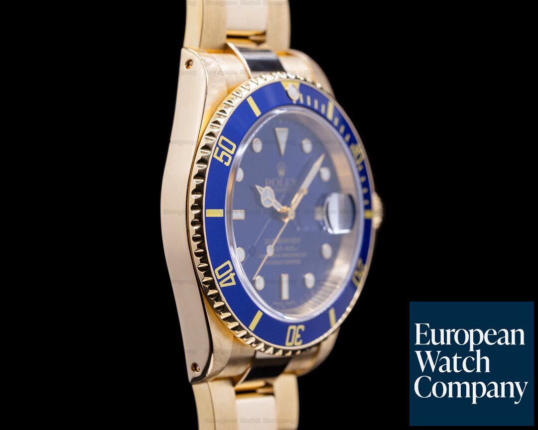 Rolex 16618 Submariner Blue Dial 18K Yellow Gold Ref. 16618