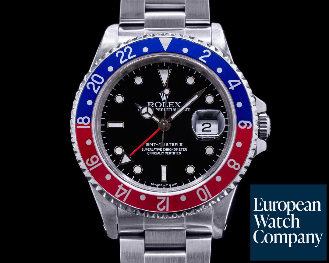 Rolex GMT Master II 16710 SS Red / Blue Pepsi Bezel Ref. 16710
