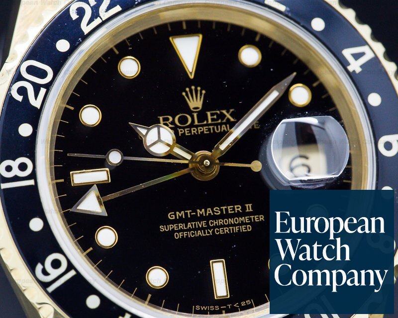 Rolex GMT Master II 18k Yellow Gold / Sharp Ref. 16718