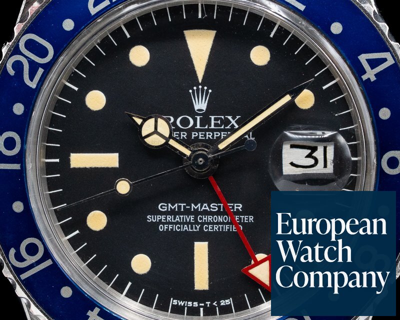 Rolex GMT Master Blueberry MKIII Radial Dial SS RARE WOW Ref. 1675 Blueberry Radial