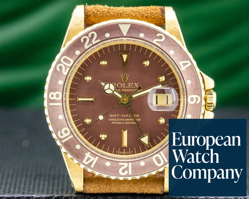 Rolex GMT Master Radial Nipple Dial 18k Yellow Gold C. 1973 Ref. 1675