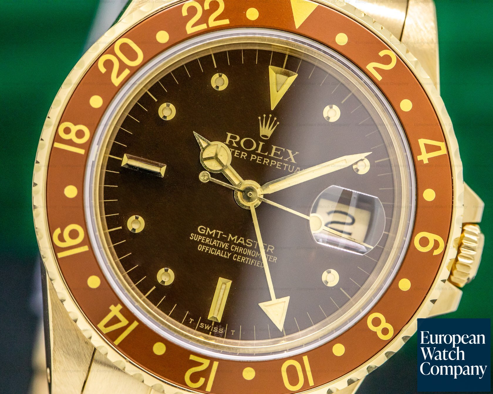 Rolex GMT Master Nipple Dial 18k Yellow Gold Jubilee NICE Ref. 16758