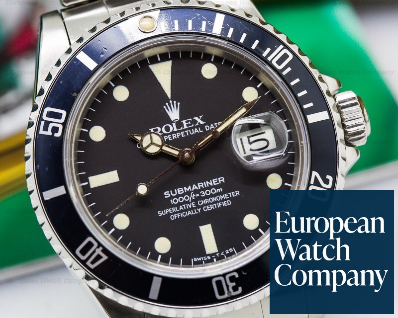 Rolex Submariner Black Matte Dial SS / SS With Box Ref. 16800