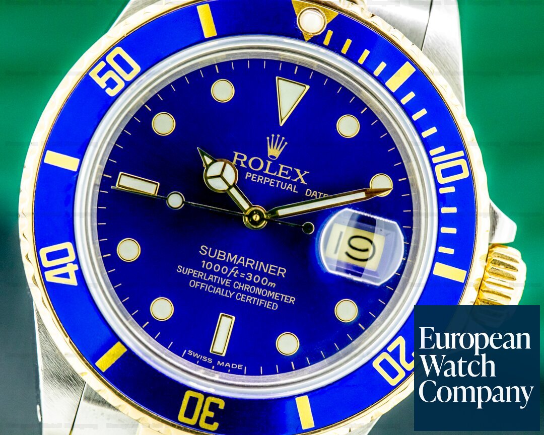 Rolex Submariner Blue Dial 18K Yellow Gold / SS Ref. 16803