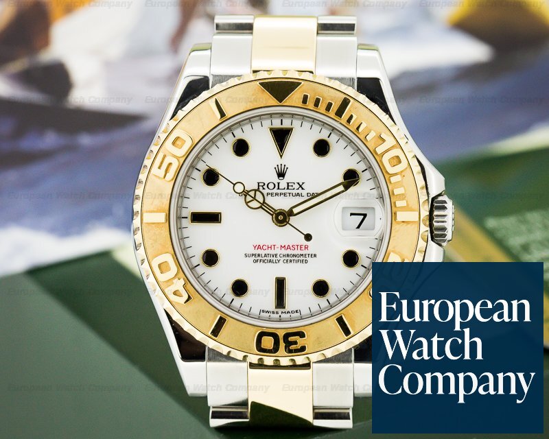 Rolex 168623 Yacht Master Mid Size White Dial 18K / SS 
