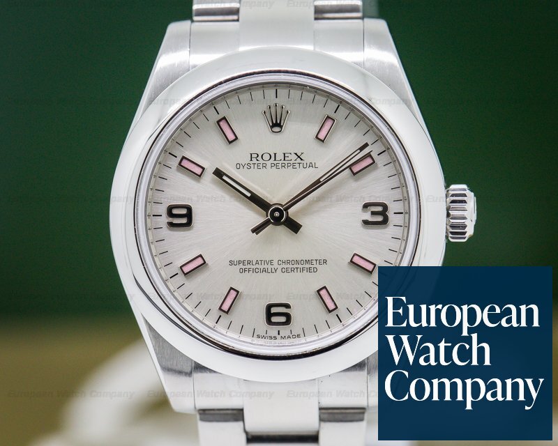 Rolex Oyster Perpetual Ladies Silver Dial Ref. 177200